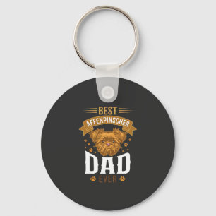 Affenpinscher Dad Ever Dog Face Paw Prints Key Ring