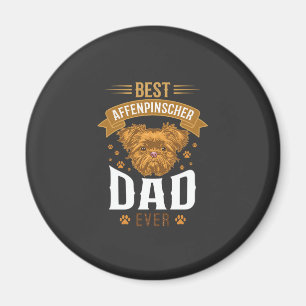 Affenpinscher Dad Ever Dog Face Paw Prints Magnet