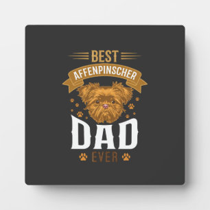 Affenpinscher Dad Ever Dog Face Paw Prints Plaque