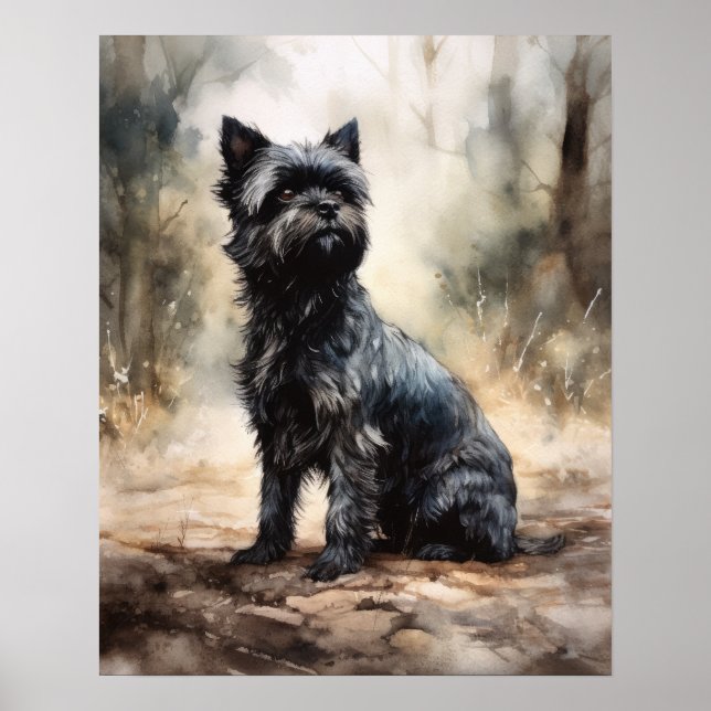 Affenpinscher Dog Art Print Poster (Front)