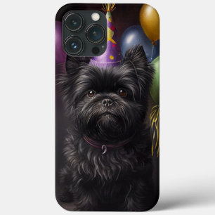 Affenpinscher Dog Birthday Balloons iPhone 13 Pro Max Case