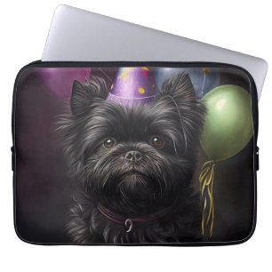 Affenpinscher Dog Birthday Balloons Laptop Sleeve