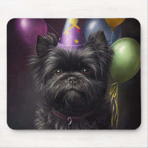 Affenpinscher Dog Birthday Balloons Mouse Pad