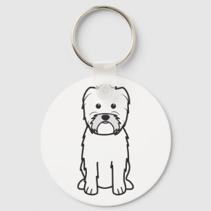 Affenpinscher Dog Cartoon Key Ring