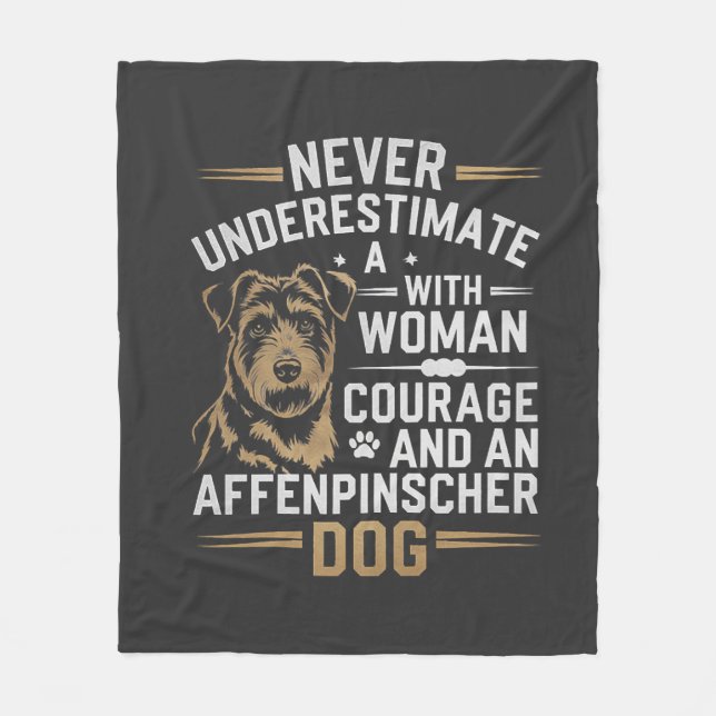 Affenpinscher Dog Fleece Blanket (Front)