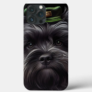 Affenpinscher dog in St. Patrick's Day Dress  iPhone 13 Pro Max Case