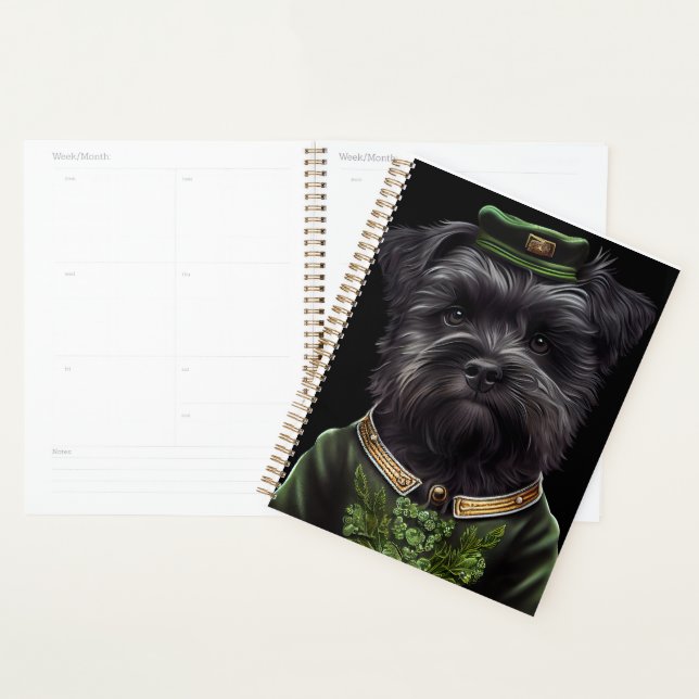 Affenpinscher dog in St. Patrick's Day Dress Planner (Display)