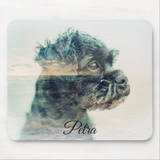 Affenpinscher Dog MOM Summer Beach Photo Effect Mouse Pad