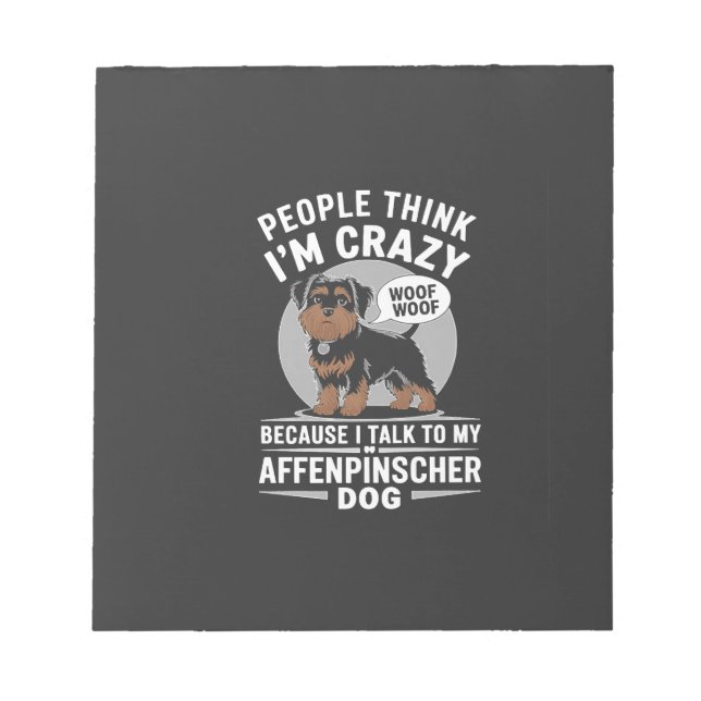 Affenpinscher Dog  Notepad (Front)