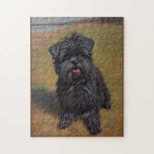 Affenpinscher Dog Oil Painting Portrait Jigsaw Puzzle