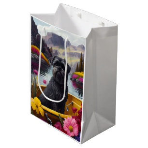 Affenpinscher Dog on a Paddle: A Scenic Adventure Medium Gift Bag