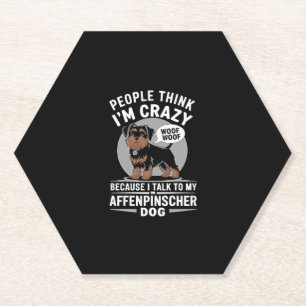 Affenpinscher Dog Paper Coaster