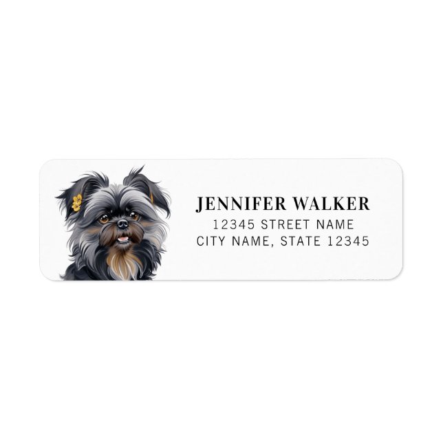 Affenpinscher Dog Return Address Labels (Front)