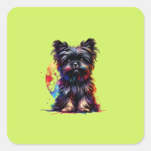 Affenpinscher Dog Square Sticker (Front)