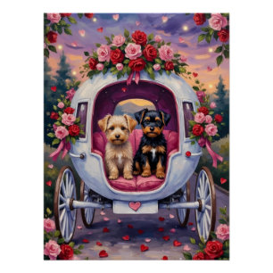 Affenpinscher Dog Valentine's Day Poster