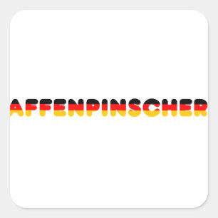 affenpinscher flag in name square sticker