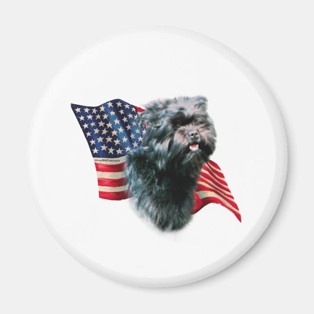 Affenpinscher Flag Magnet (Front)