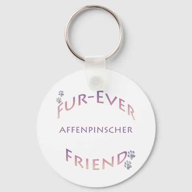 Affenpinscher Furever Key Ring (Front)