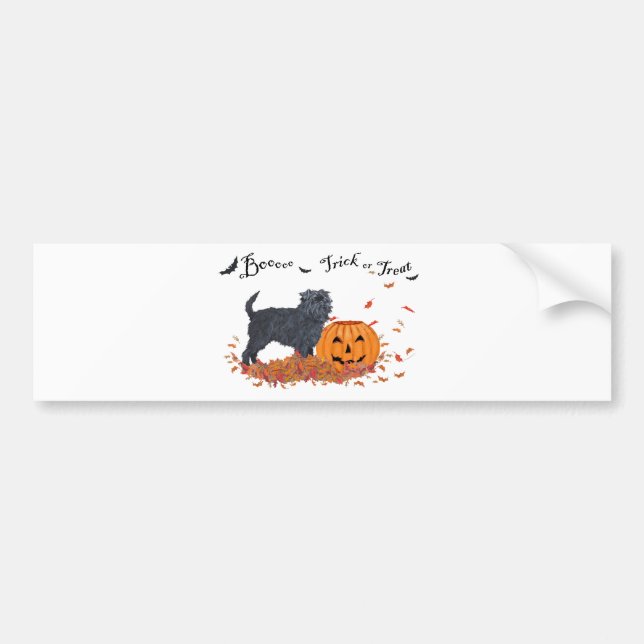 Affenpinscher Halloween Bumper Sticker (Front)