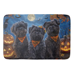 Affenpinscher Halloween Spooky Bath Mat
