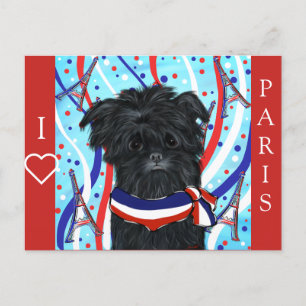 Affenpinscher Holiday Postcard