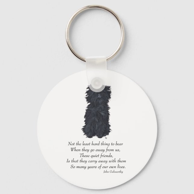 Affenpinscher Keepsake Key Ring (Front)