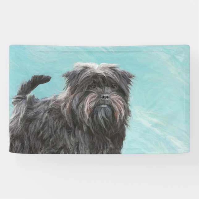 Affenpinscher Painting - Cute Original Dog Art Banner (Horizontal)