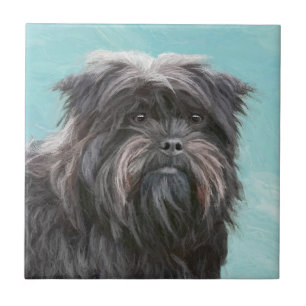 Affenpinscher Painting - Cute Original Dog Art Ceramic Tile