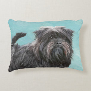 Affenpinscher Painting - Cute Original Dog Art Decorative Cushion