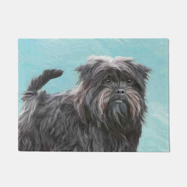 Affenpinscher Painting - Cute Original Dog Art Doormat (Front)