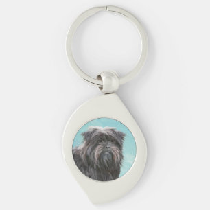 Affenpinscher Painting - Cute Original Dog Art Key Ring