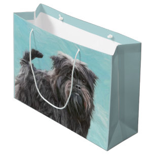 Affenpinscher Painting - Cute Original Dog Art Large Gift Bag