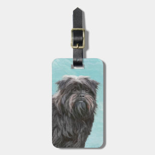 Affenpinscher Painting - Cute Original Dog Art Luggage Tag