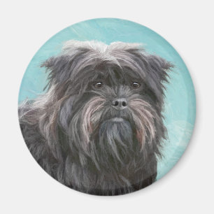 Affenpinscher Painting - Cute Original Dog Art Magnet