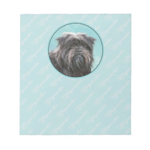 Affenpinscher Painting - Cute Original Dog Art Notepad