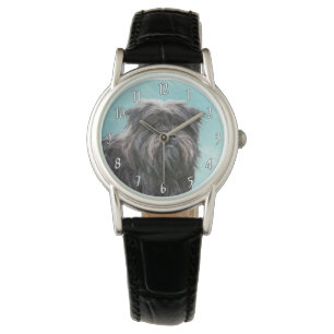 Affenpinscher Painting - Cute Original Dog Art Watch