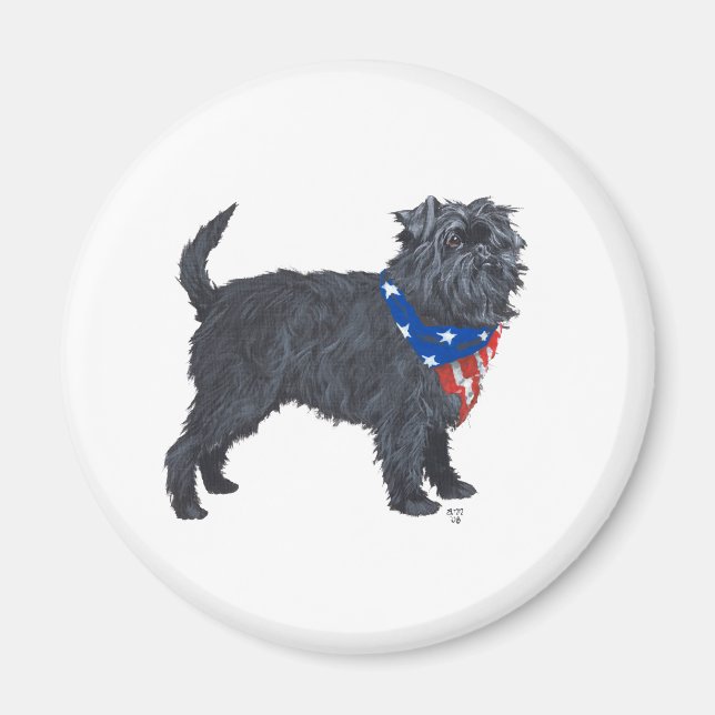 Affenpinscher Patriotic Magnet (Front)