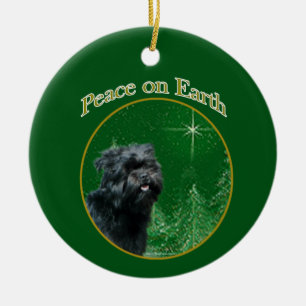 Affenpinscher Peace Ceramic Ornament