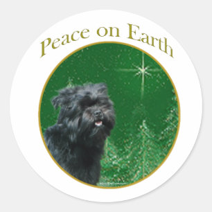 Affenpinscher Peace Classic Round Sticker