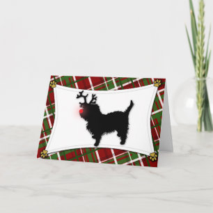 Affenpinscher Reindeer Christmas Card