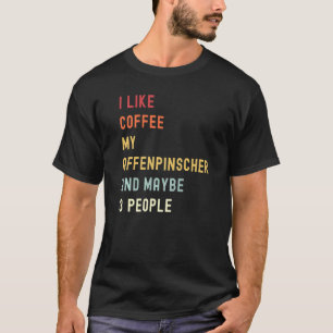 Affenpinscher Retro Dog And Coffee T-Shirt