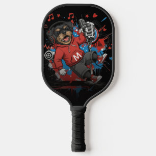 Affenpinscher Rock Star Singer Musical Podcast Art Pickleball Paddle
