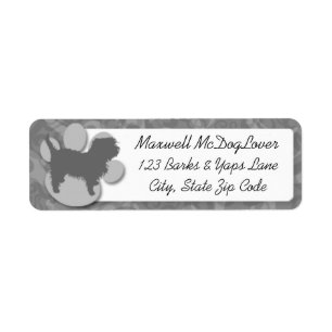 Affenpinscher Silhouette Return Address Label