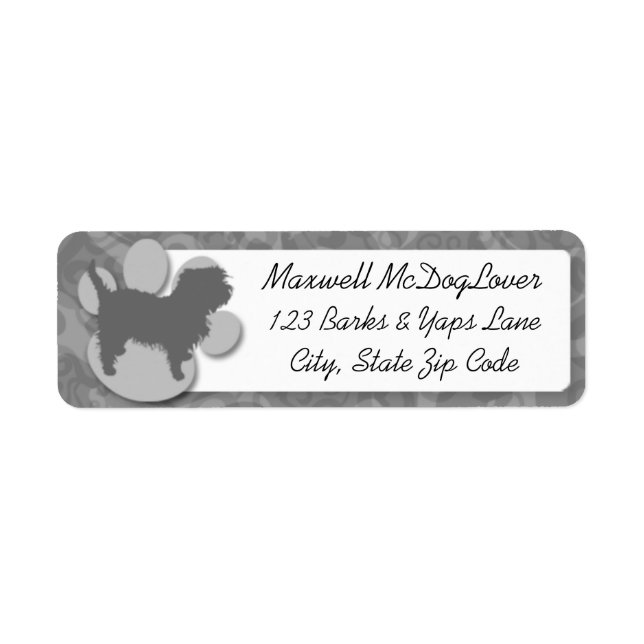 Affenpinscher Silhouette Return Address Label (Front)