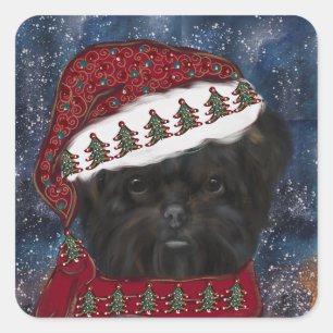 Affenpinscher square sticker