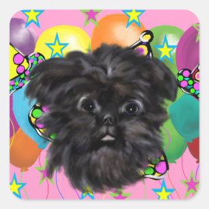 Affenpinscher square sticker