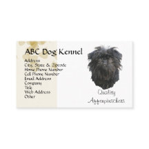 Affenpinscher Tan Leaves Motiff