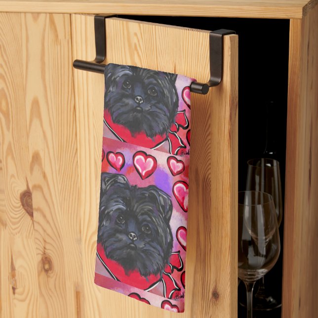 AFFENPINSCHER          TEA TOWEL (Thirds Fold)
