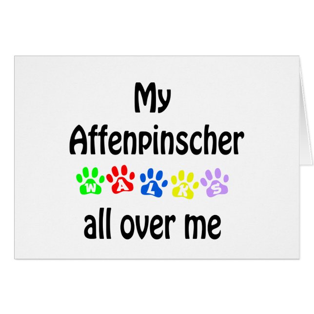 Affenpinscher Walks Design (Front Horizontal)