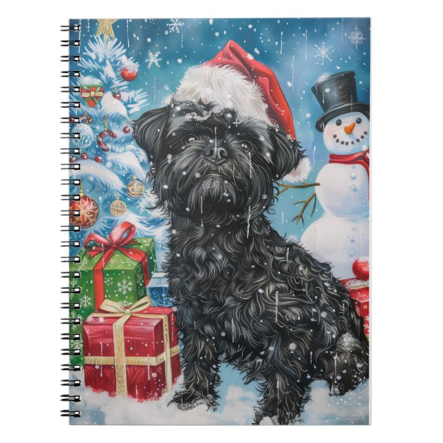 Affenpinscher Winter Wonderland Christmas Joy Notebook (Front)